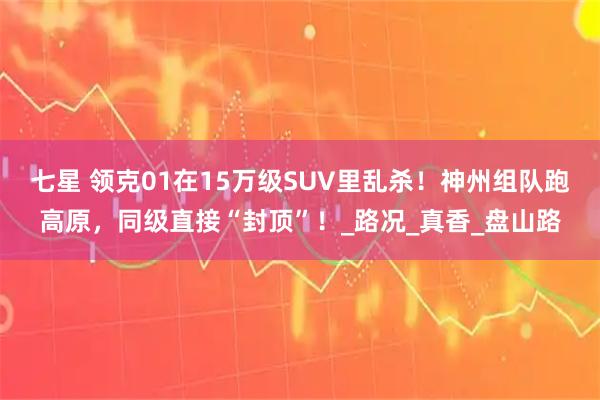 七星 领克01在15万级SUV里乱杀！神州组队跑高原，同级直接“封顶”！_路况_真香_盘山路