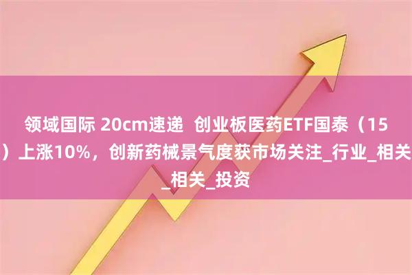 领域国际 20cm速递  创业板医药ETF国泰（159377）上涨10%，创新药械景气度获市场关注_行业_相关_投资